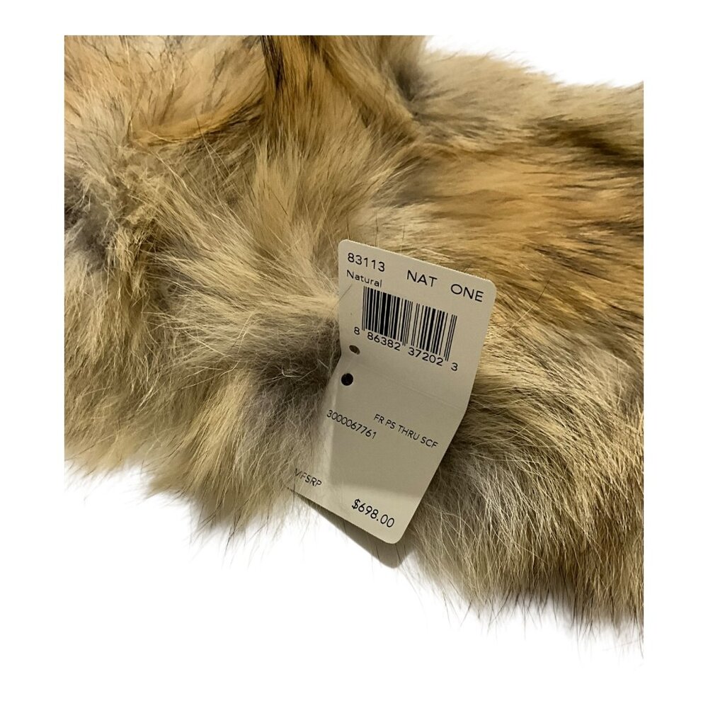 Coach Brown Faux Fur Scarf Wrap - Picture 4 of 7